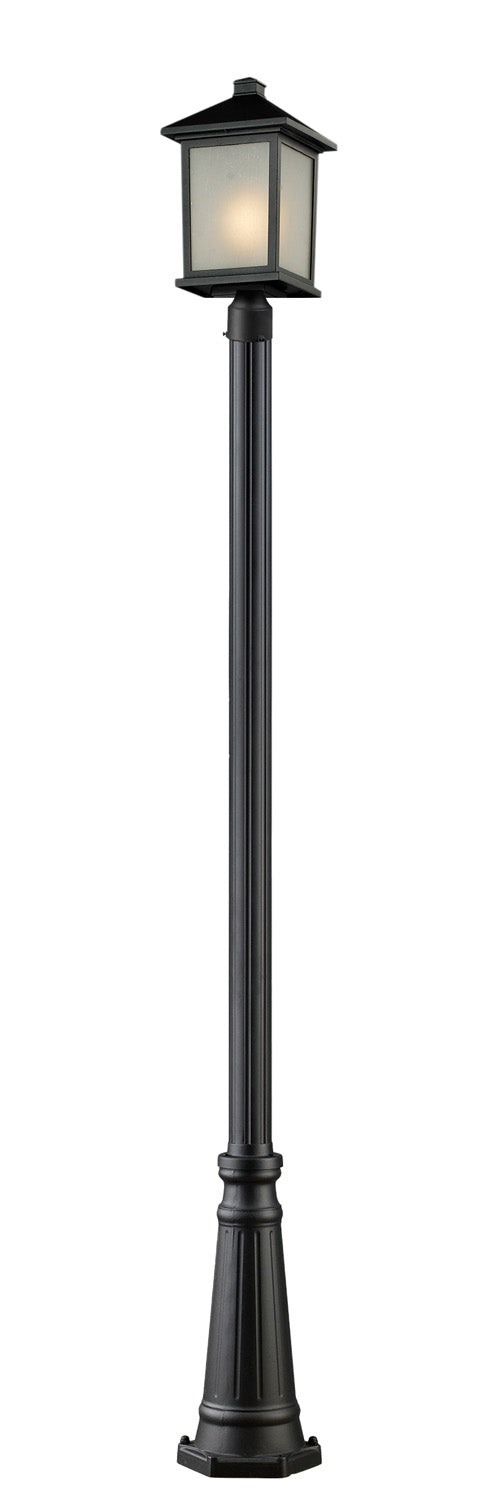 Holbrook One Light Outdoor Post Mounted Fixture in Black - available from The Lighting Shoppe, trusted by Canadian homeowners