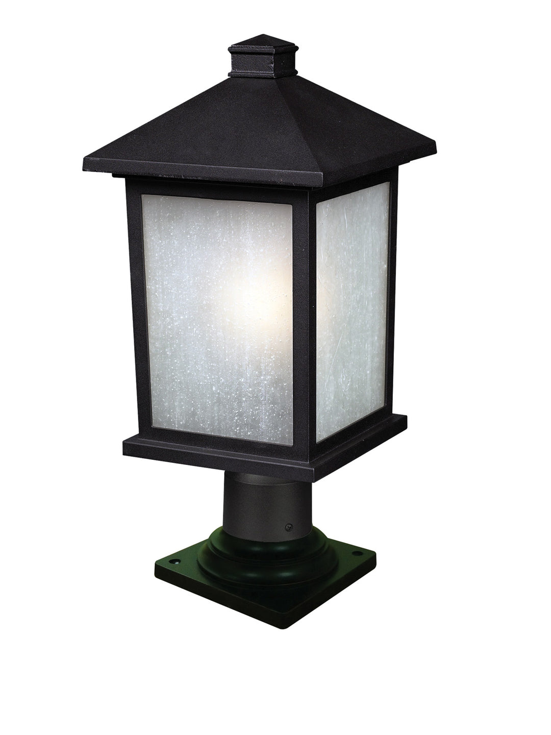 Holbrook One Light Outdoor Pier Mounted Fixture in Black - available from The Lighting Shoppe, trusted by Canadian homeowners