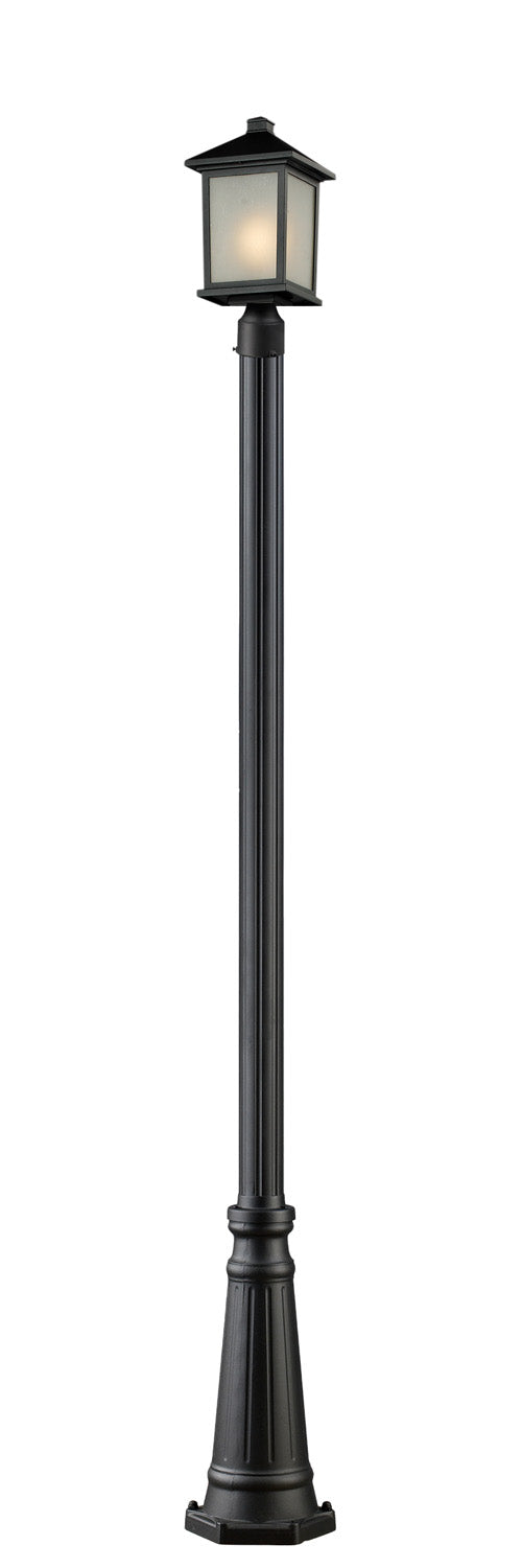 Holbrook One Light Outdoor Post Mounted Fixture in Black - available from The Lighting Shoppe, trusted by Canadian homeowners