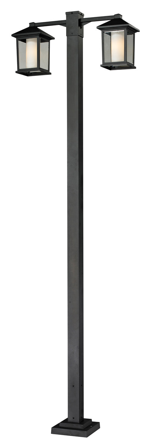 Mesa Two Light Outdoor Post Mounted Fixture in Black - available from The Lighting Shoppe, trusted by Canadian homeowners