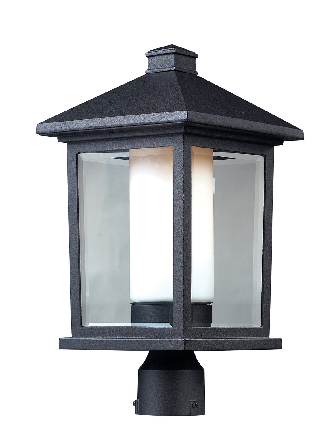 Mesa One Light Outdoor Post Mount Fixture in Black - available from The Lighting Shoppe, trusted by Canadian homeowners
