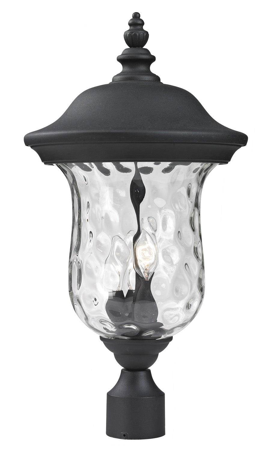 Armstrong Three Light Outdoor Post Mount Fixture in Black - available from The Lighting Shoppe, trusted by Canadian homeowners