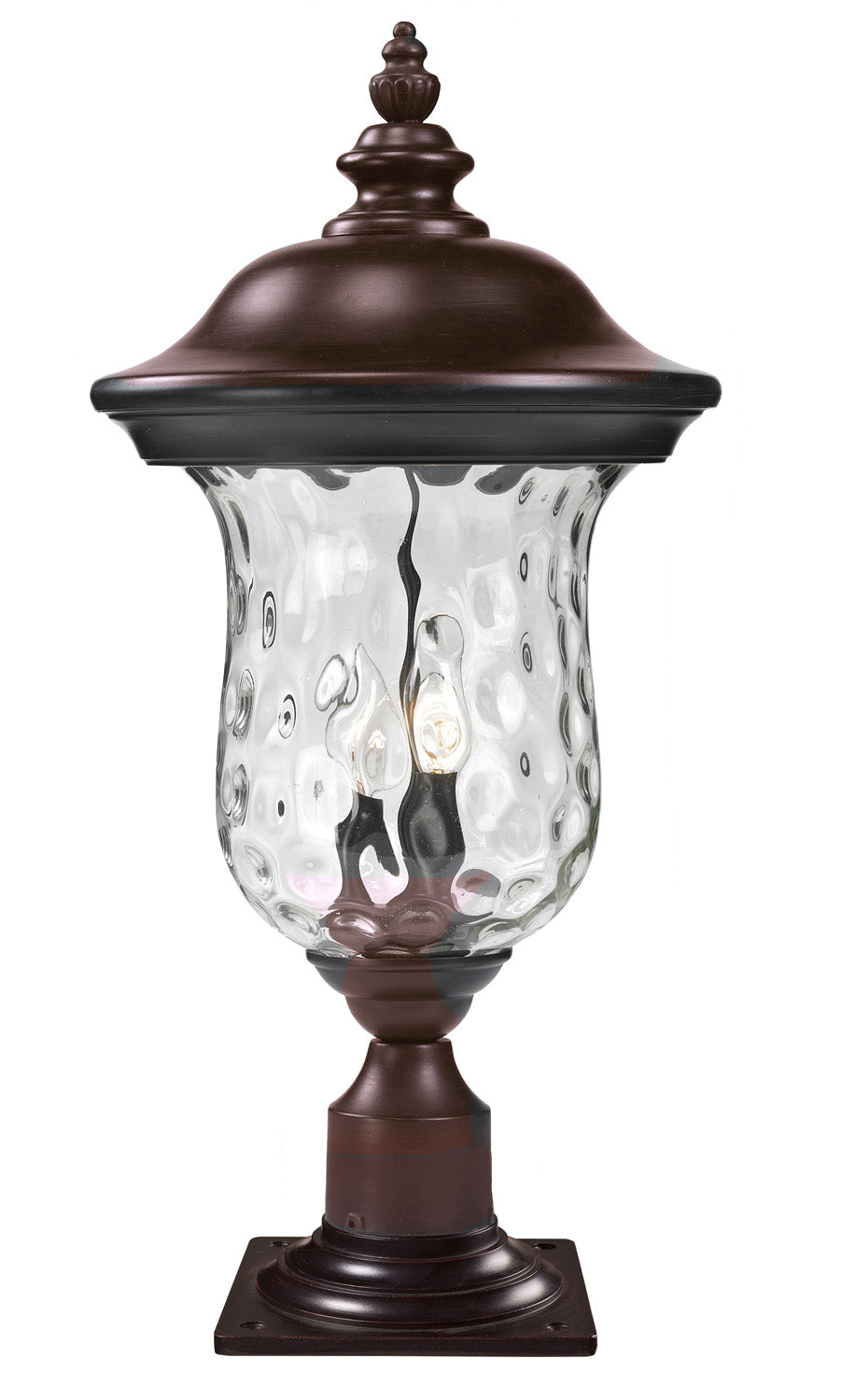 Armstrong Two Light Outdoor Pier Mounted Fixture in Bronze - available from The Lighting Shoppe, trusted by Canadian homeowners