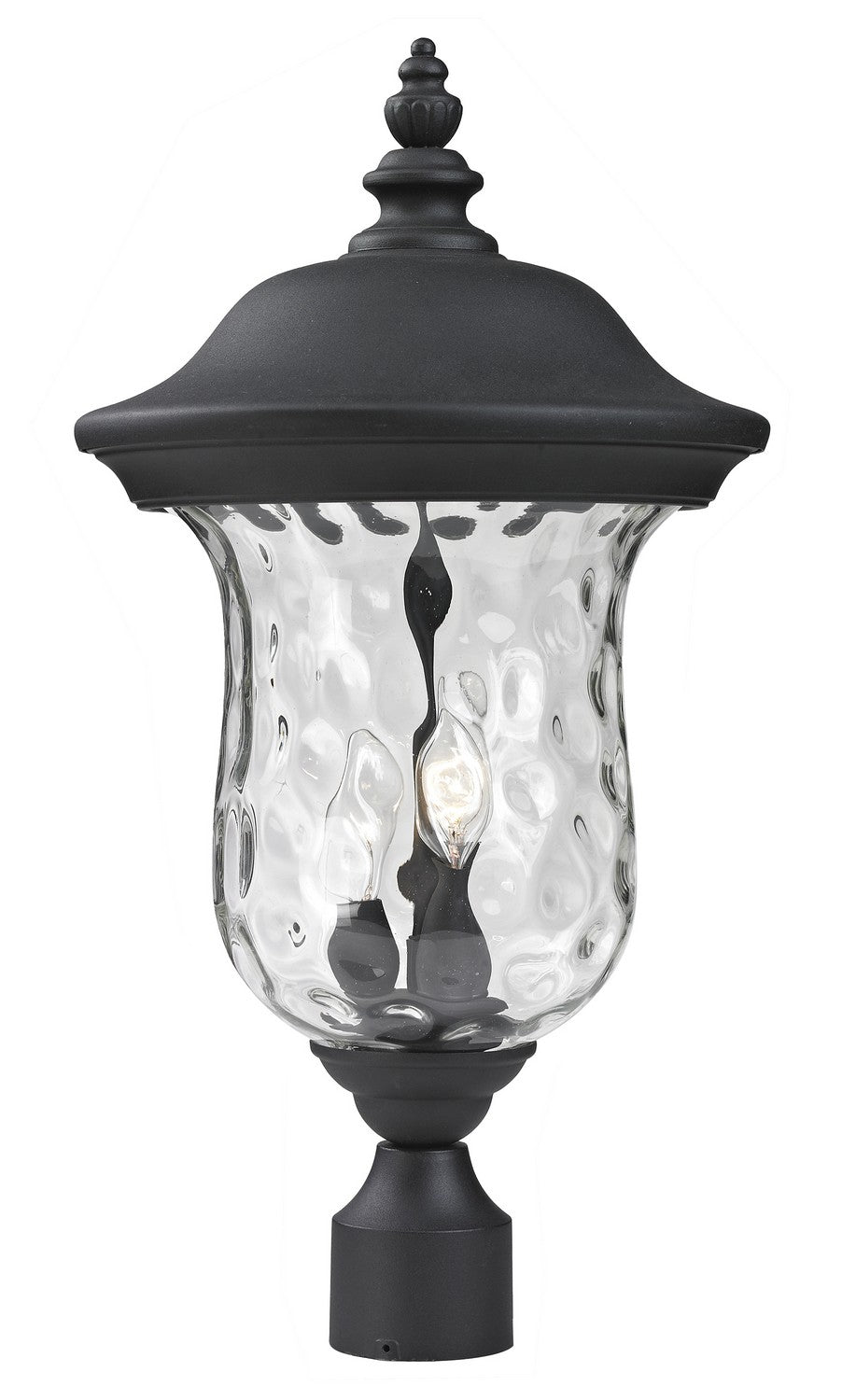Armstrong Two Light Outdoor Post Mount Fixture in Black - available from The Lighting Shoppe, trusted by Canadian homeowners