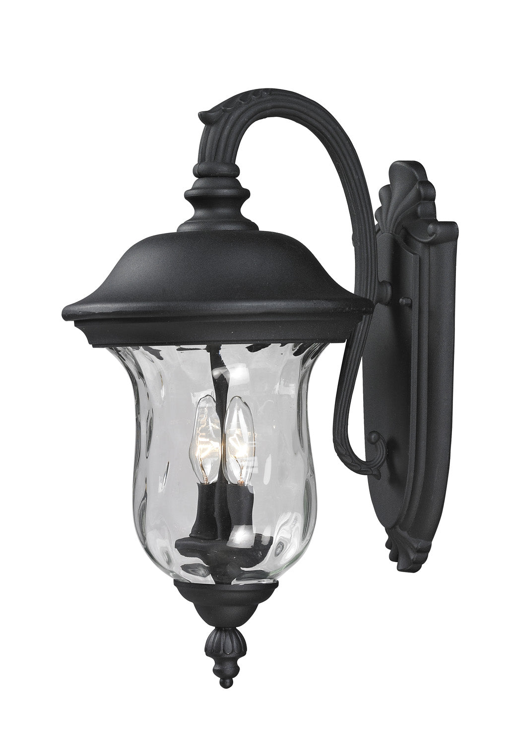 Armstrong Two Light Outdoor Wall Sconce in Black - available from The Lighting Shoppe, trusted by Canadian homeowners