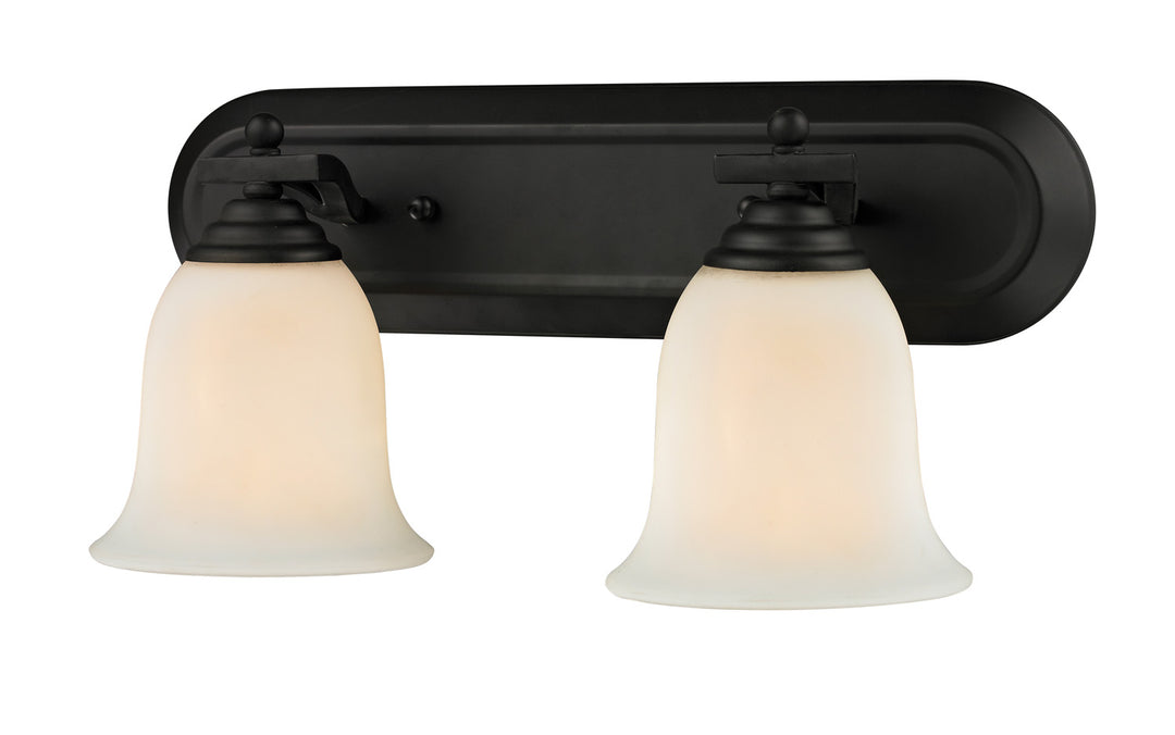 Lagoon Two Light Vanity in Matte Black - available from The Lighting Shoppe, trusted by Canadian homeowners
