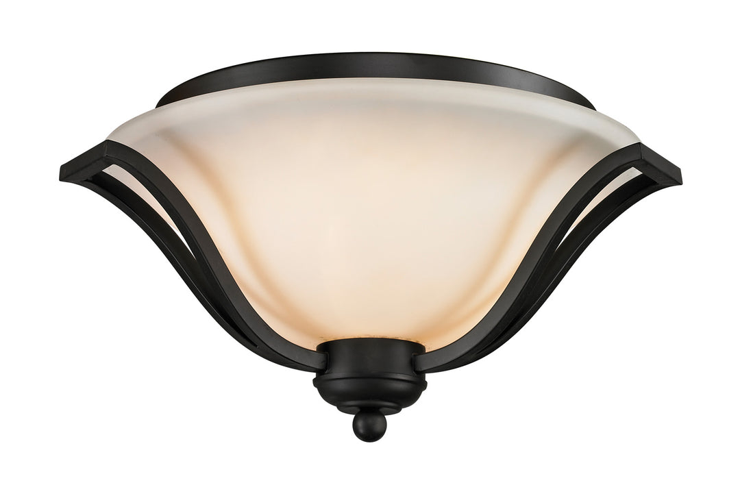 Lagoon Three Light Flush Mount in Matte Black - available from The Lighting Shoppe, trusted by Canadian homeowners