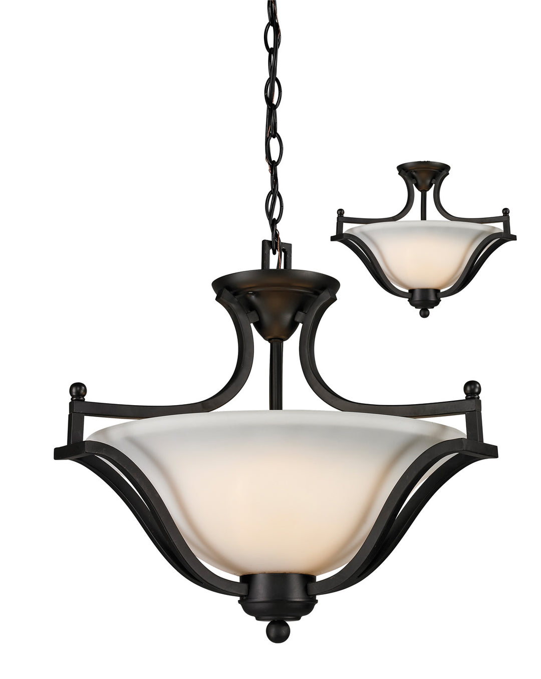 Lagoon Three Light Pendant in Matte Black - available from The Lighting Shoppe, trusted by Canadian homeowners