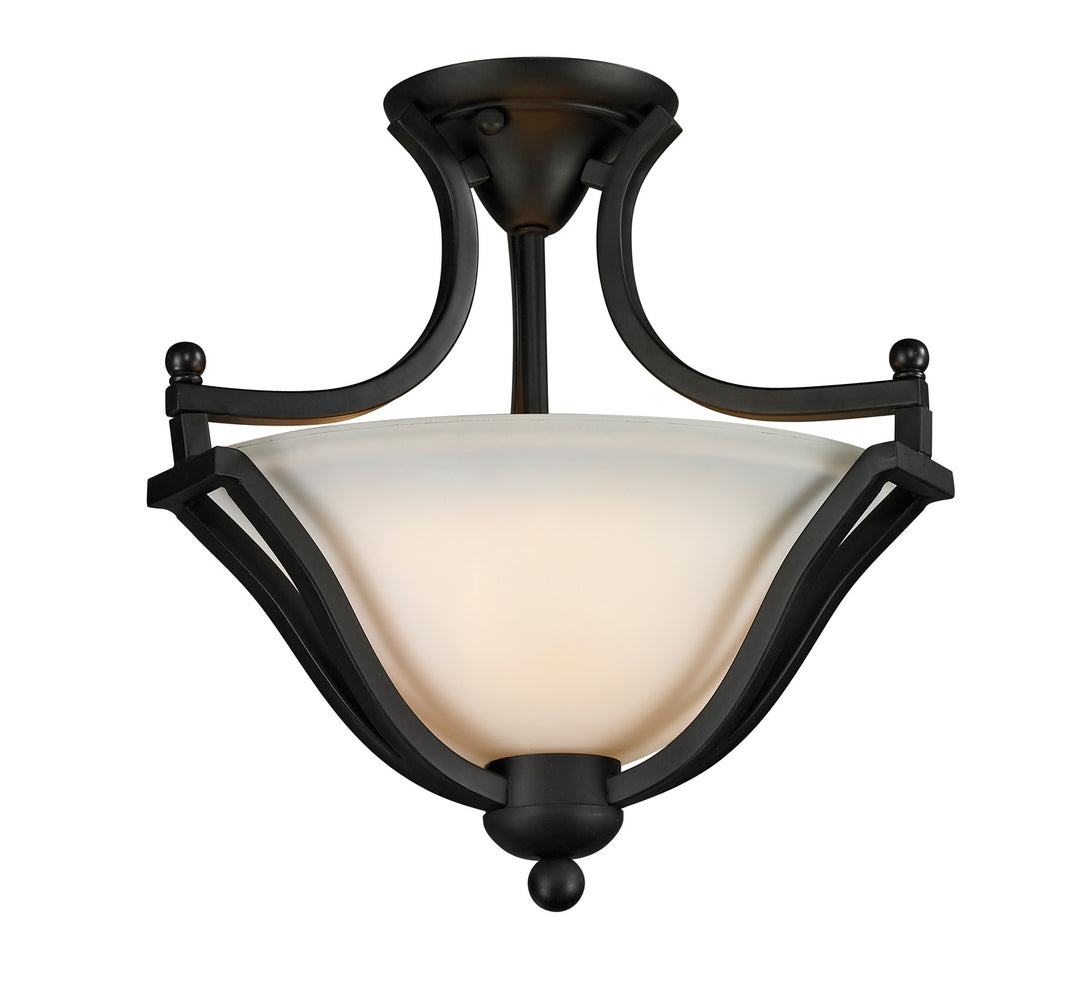 Lagoon Two Light Semi Flush Mount in Matte Black - available from The Lighting Shoppe, trusted by Canadian homeowners