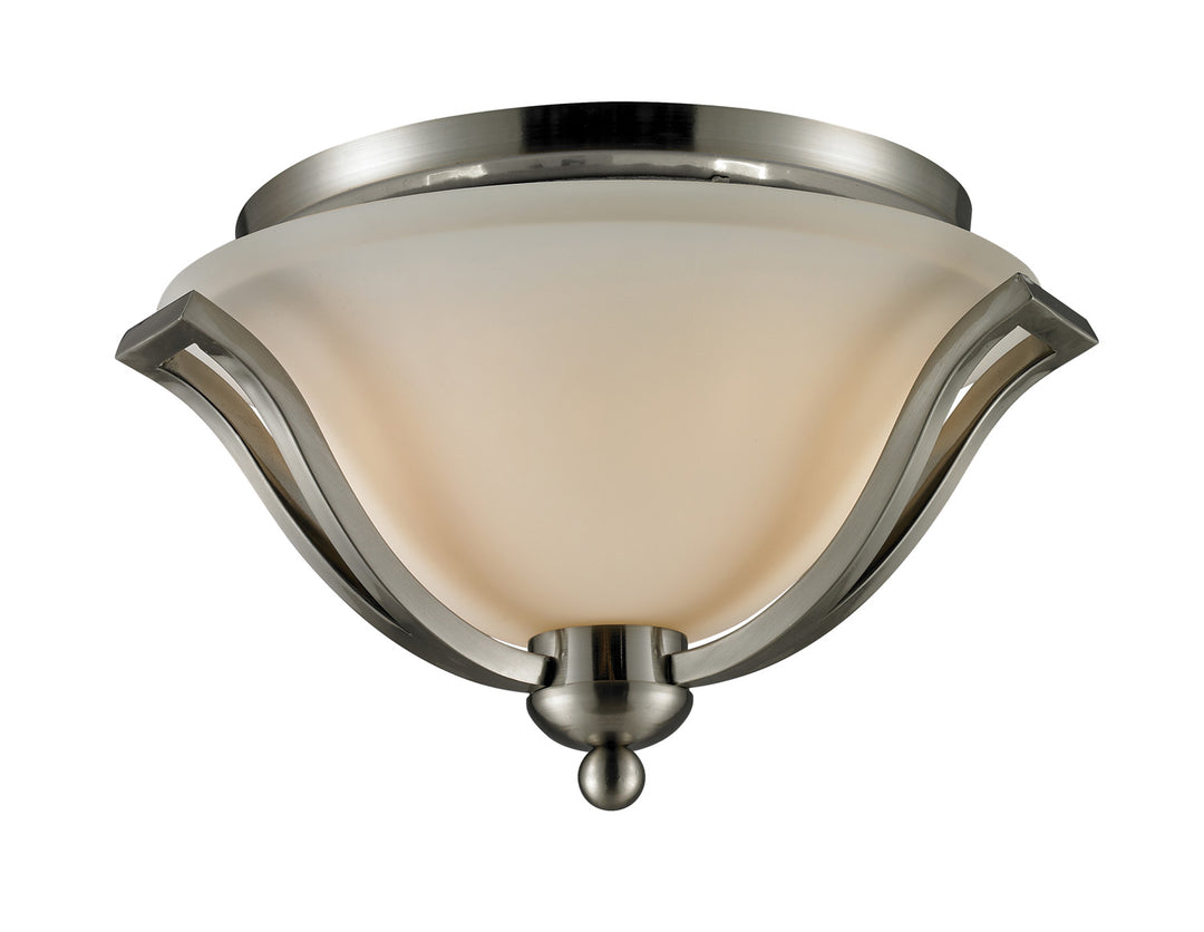 Lagoon Two Light Flush Mount in Brushed Nickel - available from The Lighting Shoppe, trusted by Canadian homeowners