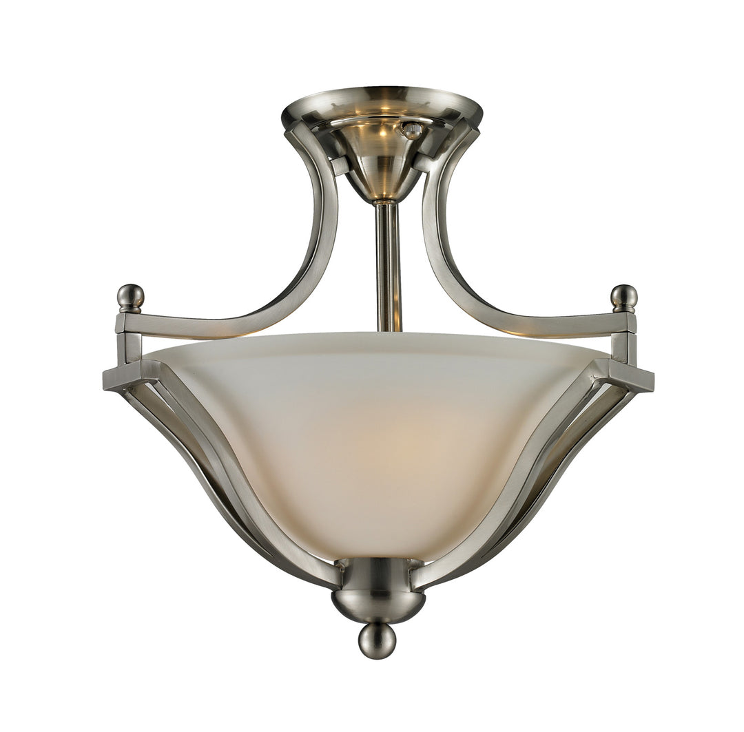 Lagoon Two Light Semi Flush Mount in Brushed Nickel - available from The Lighting Shoppe, trusted by Canadian homeowners