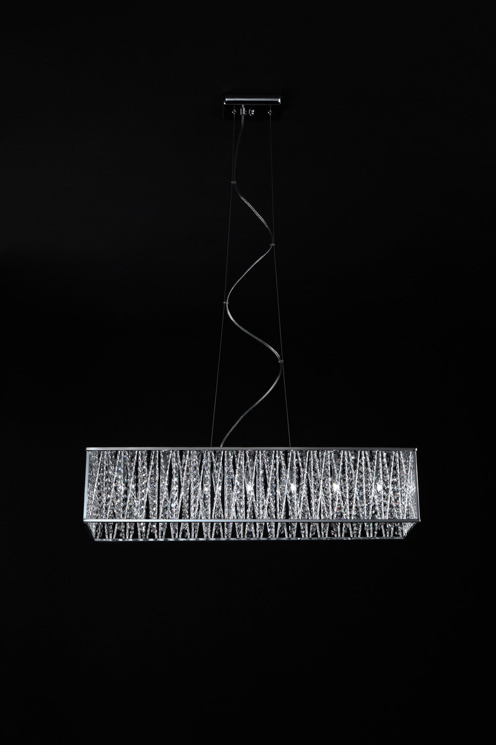 Terra Seven Light Linear Chandelier in Chrome - available from The Lighting Shoppe, trusted by Canadian homeowners
