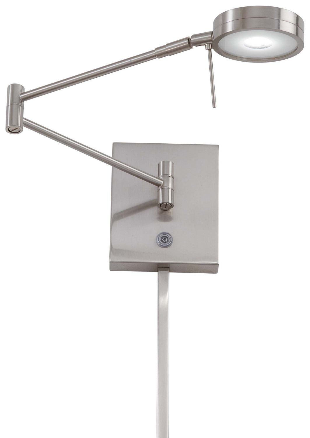 George's Reading Room LED Swing Arm Wall Lamp in Brushed Nickel - available from The Lighting Shoppe, trusted by Canadian homeowners