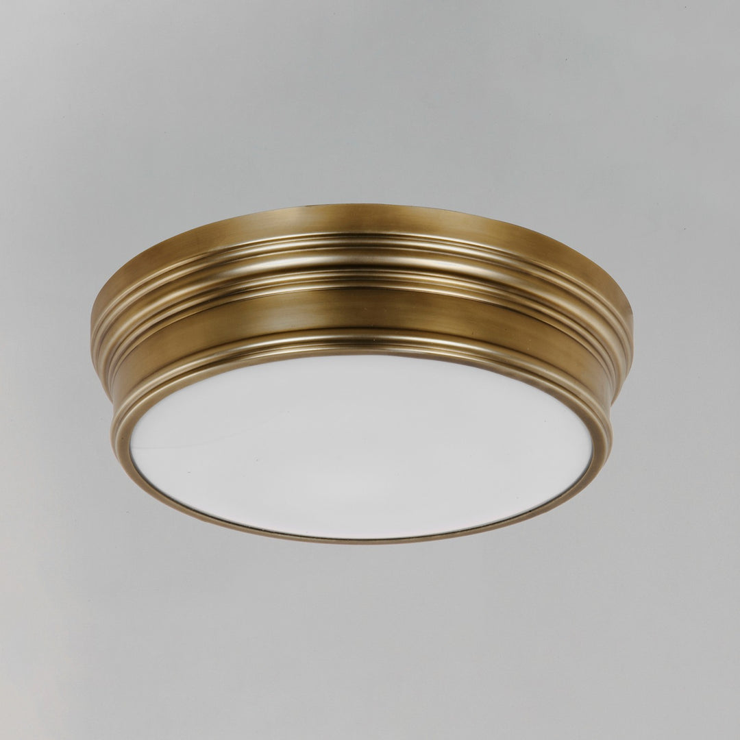 Maxim - 22371SWNAB - Three Light Flush Mount - Fairmont - Natural Aged Brass