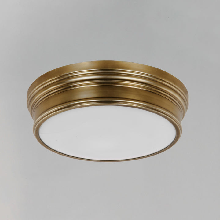 Maxim - 22371SWNAB - Three Light Flush Mount - Fairmont - Natural Aged Brass