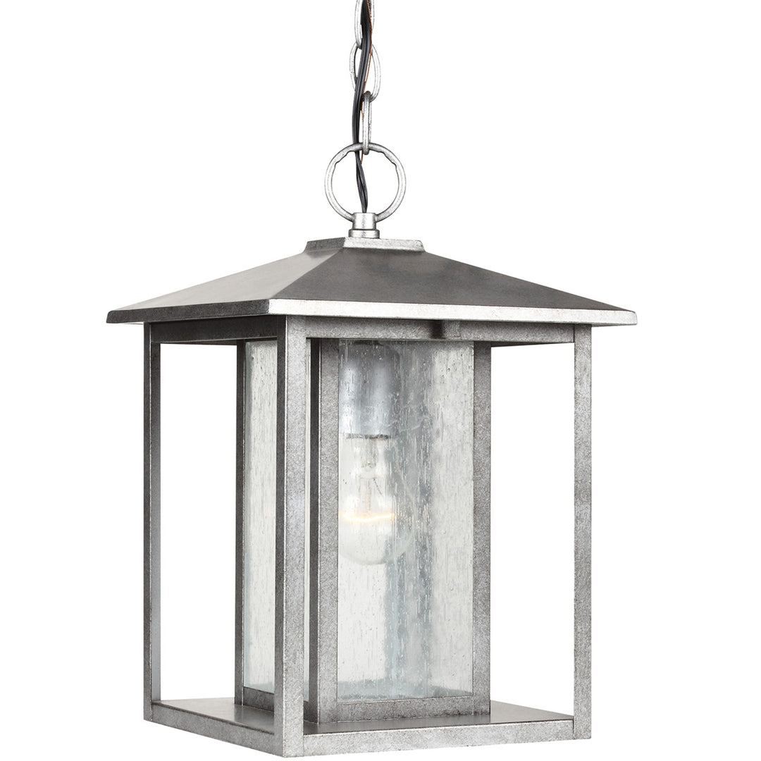 Hunnington One Light Outdoor Pendant in Weathered Pewter - available from The Lighting Shoppe, trusted by Canadian homeowners