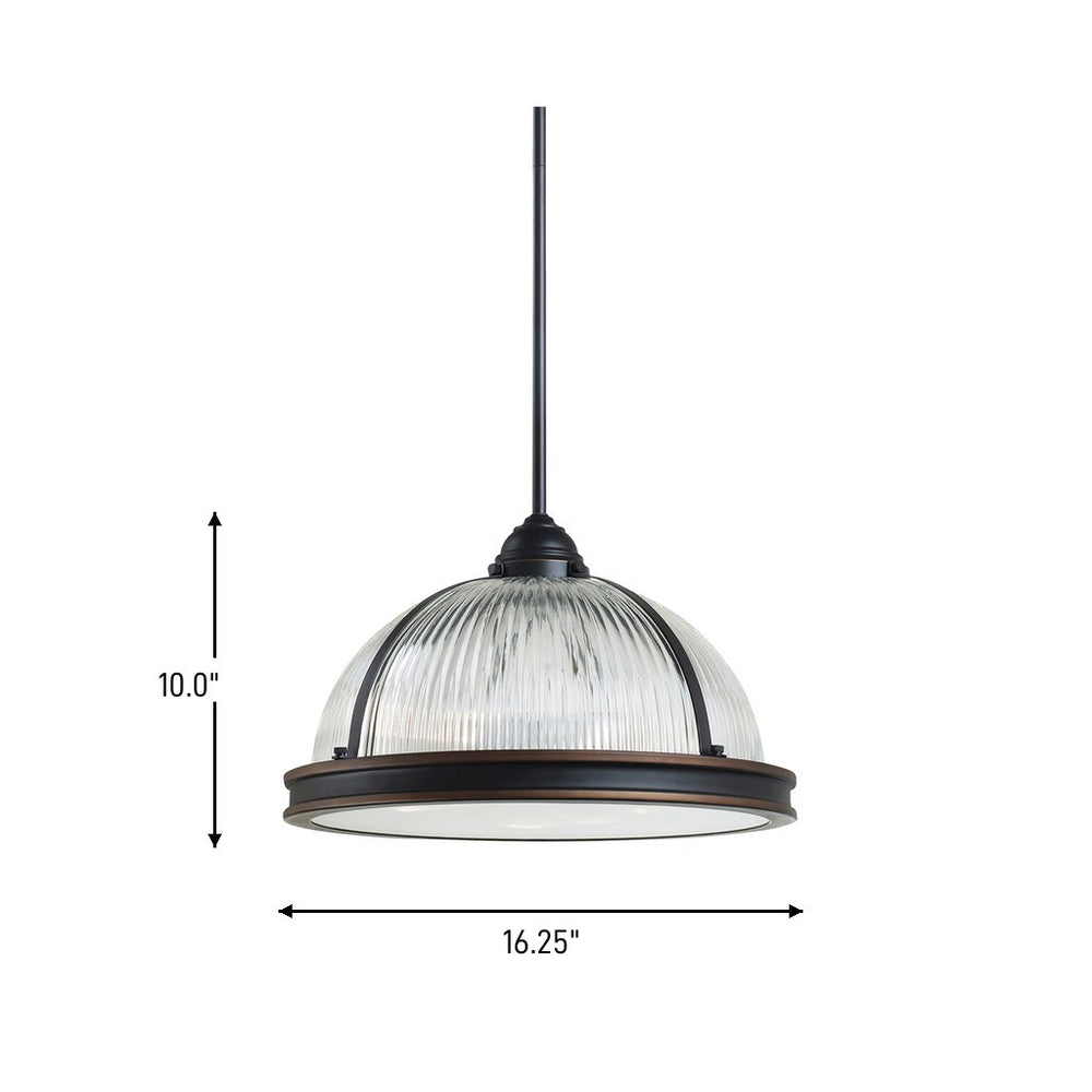 Generation Lighting Canada - 65062-715 - Three Light Pendant - Pratt Street Prismatic - Autumn Bronze