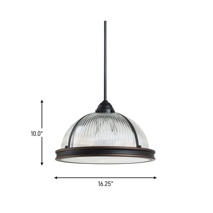 Generation Lighting Canada - 65062-715 - Three Light Pendant - Pratt Street Prismatic - Autumn Bronze