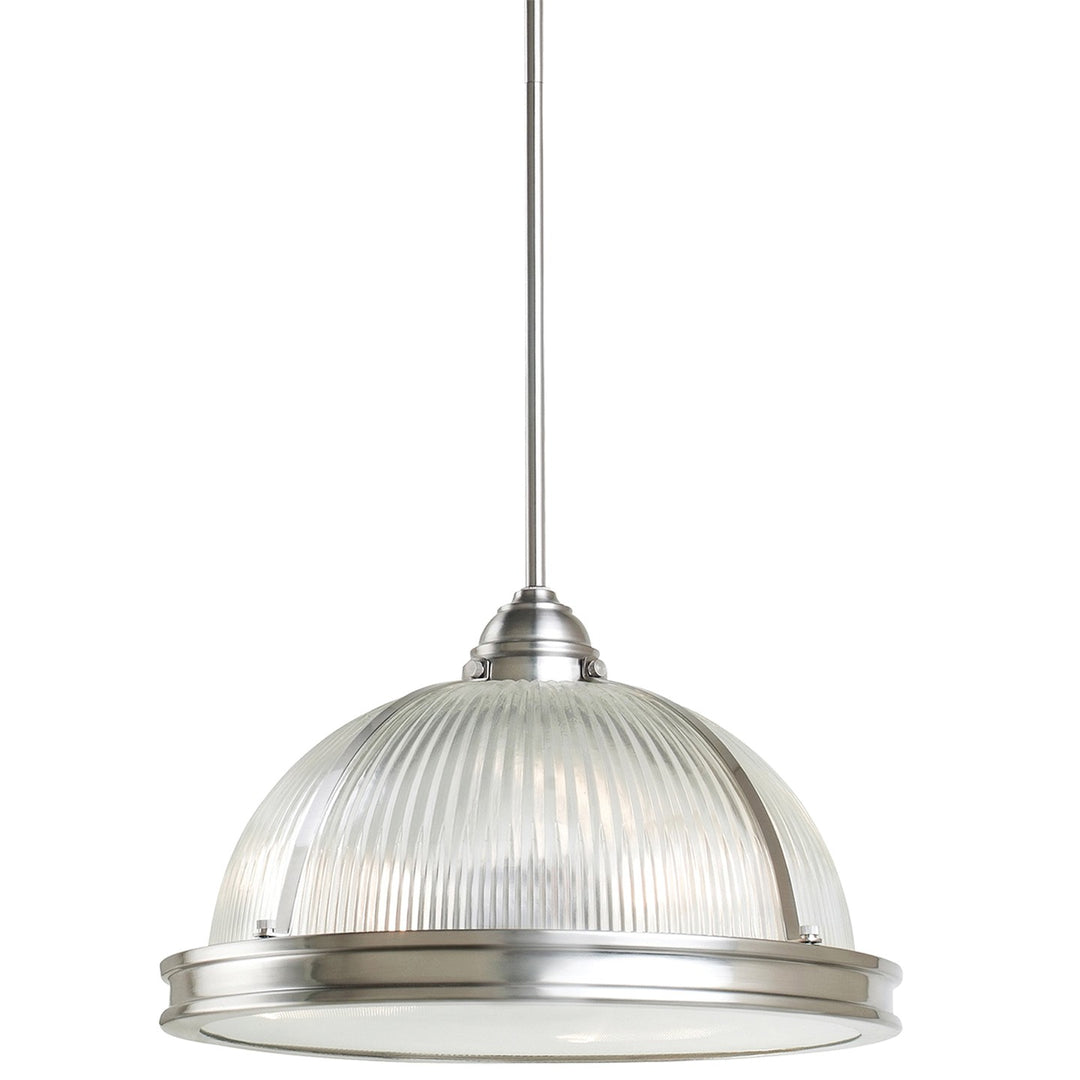 Generation Lighting Canada - 65062-962 - Three Light Pendant - Pratt Street Prismatic - Brushed Nickel