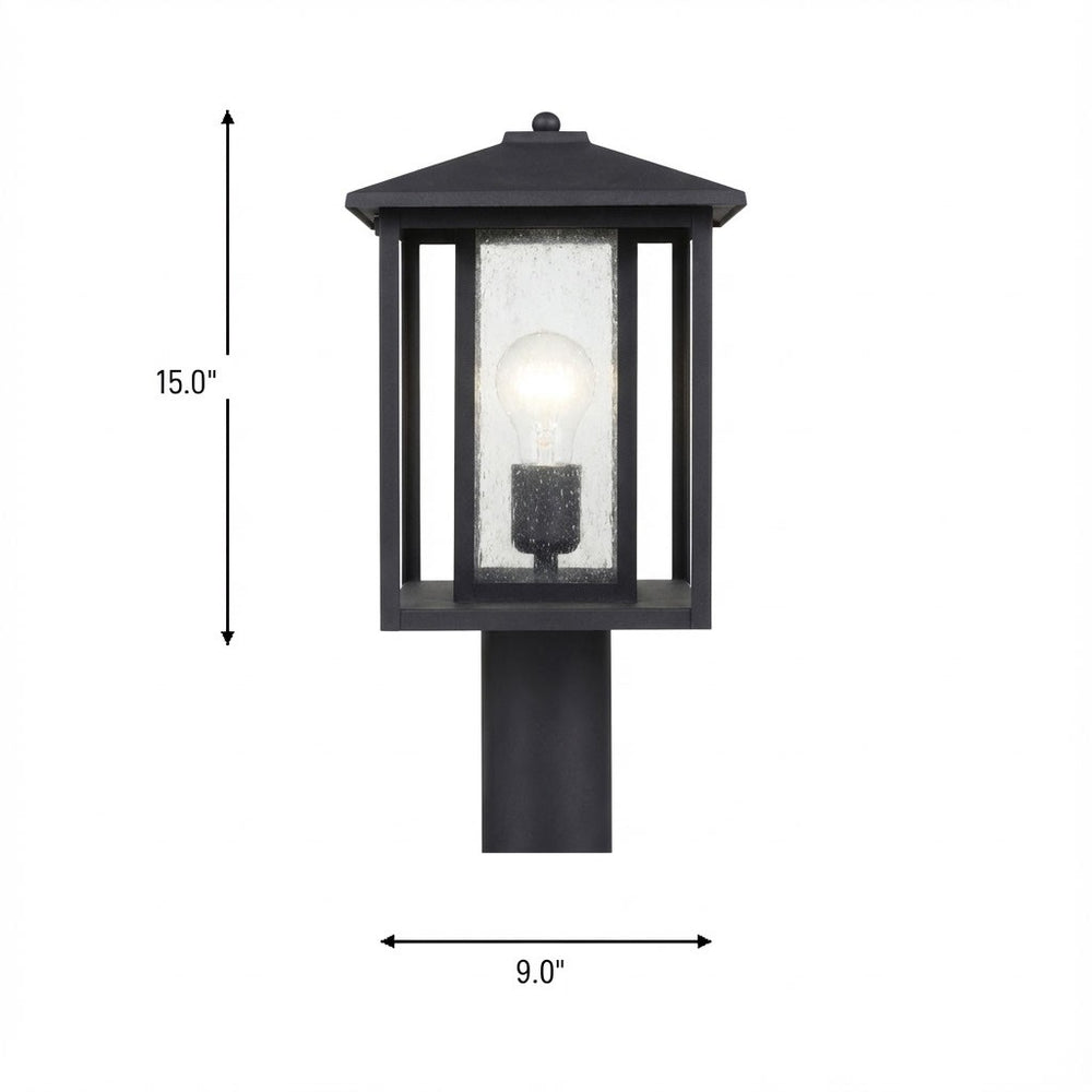 Generation Lighting Canada - 82027-12 - One Light Outdoor Post Lantern - Hunnington - Black