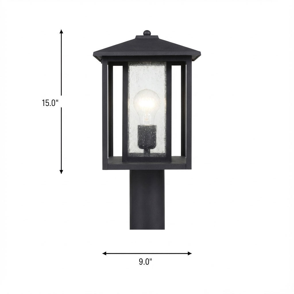 Generation Lighting Canada - 82027-12 - One Light Outdoor Post Lantern - Hunnington - Black