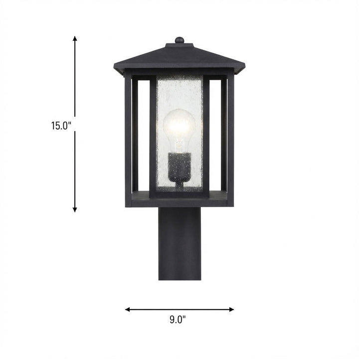 Generation Lighting Canada - 82027-12 - One Light Outdoor Post Lantern - Hunnington - Black