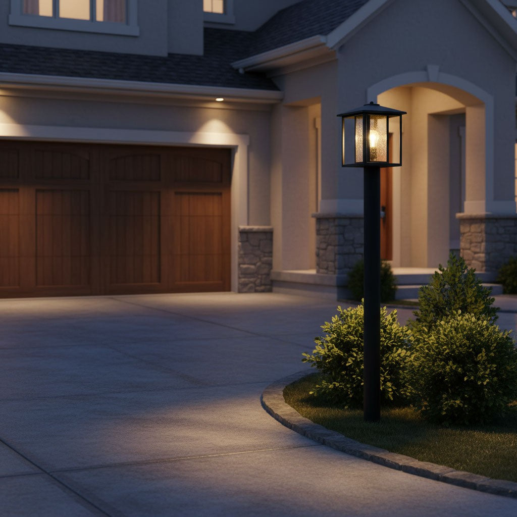 Generation Lighting Canada - 82027-12 - One Light Outdoor Post Lantern - Hunnington - Black