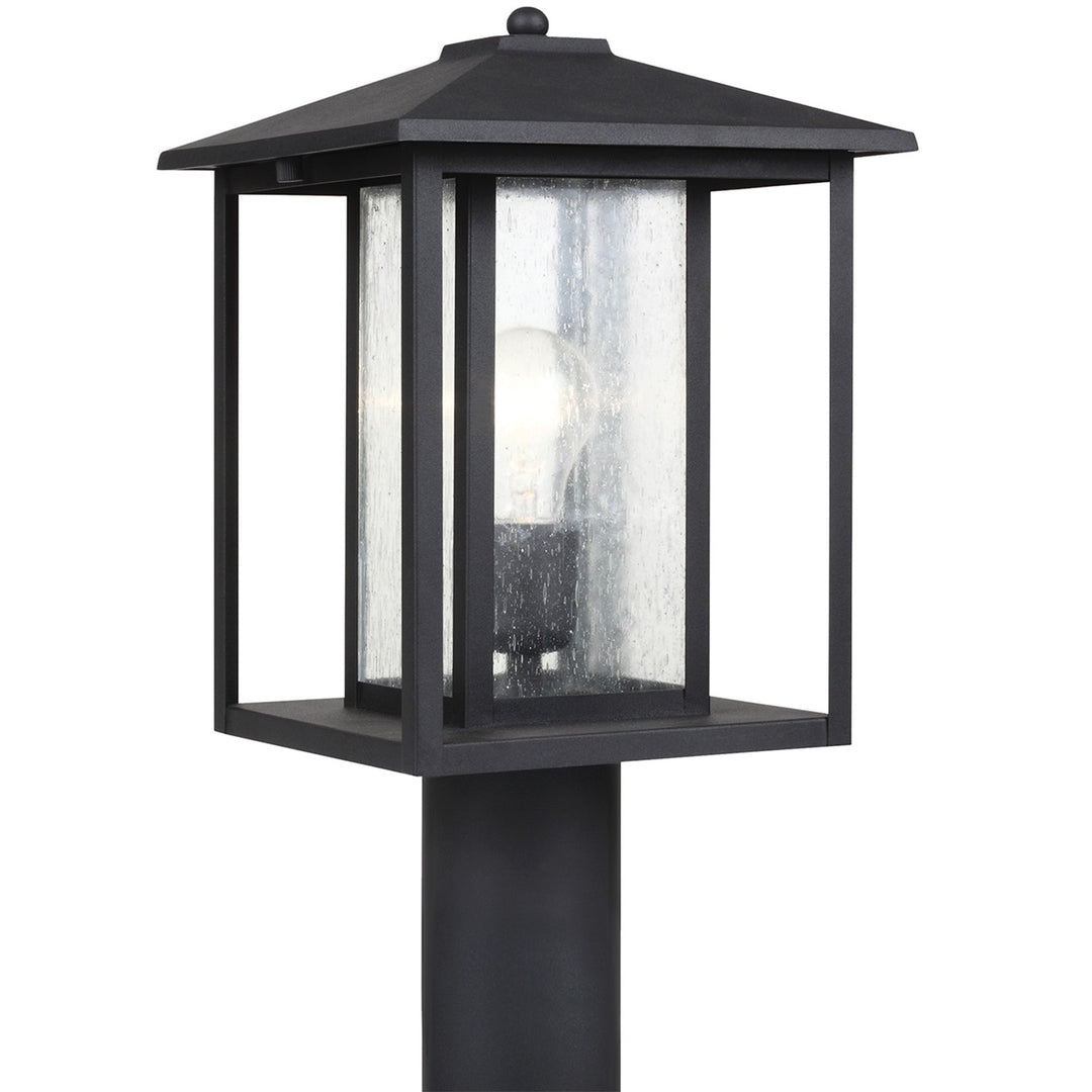 Hunnington One Light Outdoor Post Lantern in Black - available from The Lighting Shoppe, trusted by Canadian homeowners