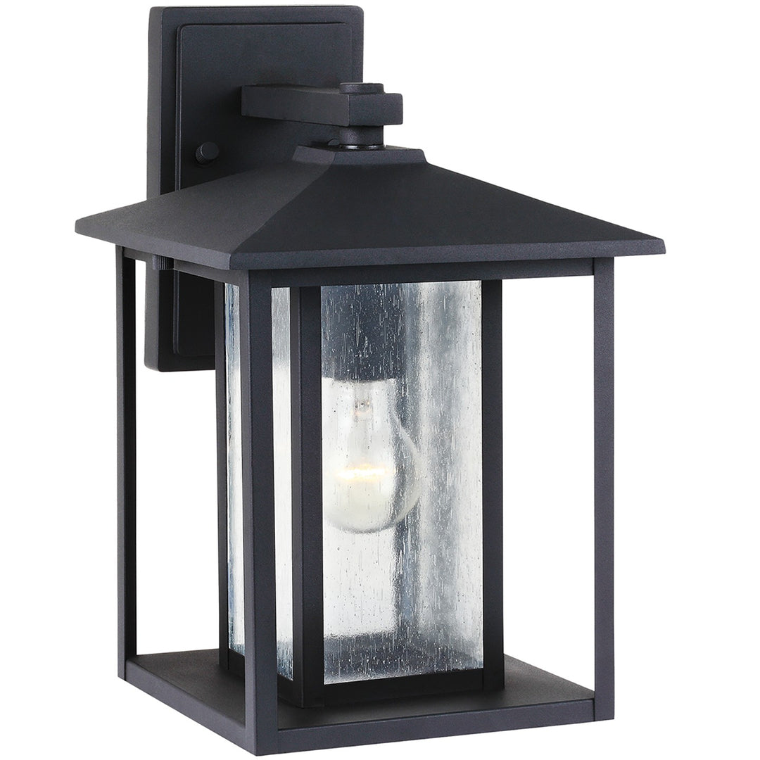 Hunnington One Light Outdoor Wall Lantern in Black - available from The Lighting Shoppe, trusted by Canadian homeowners