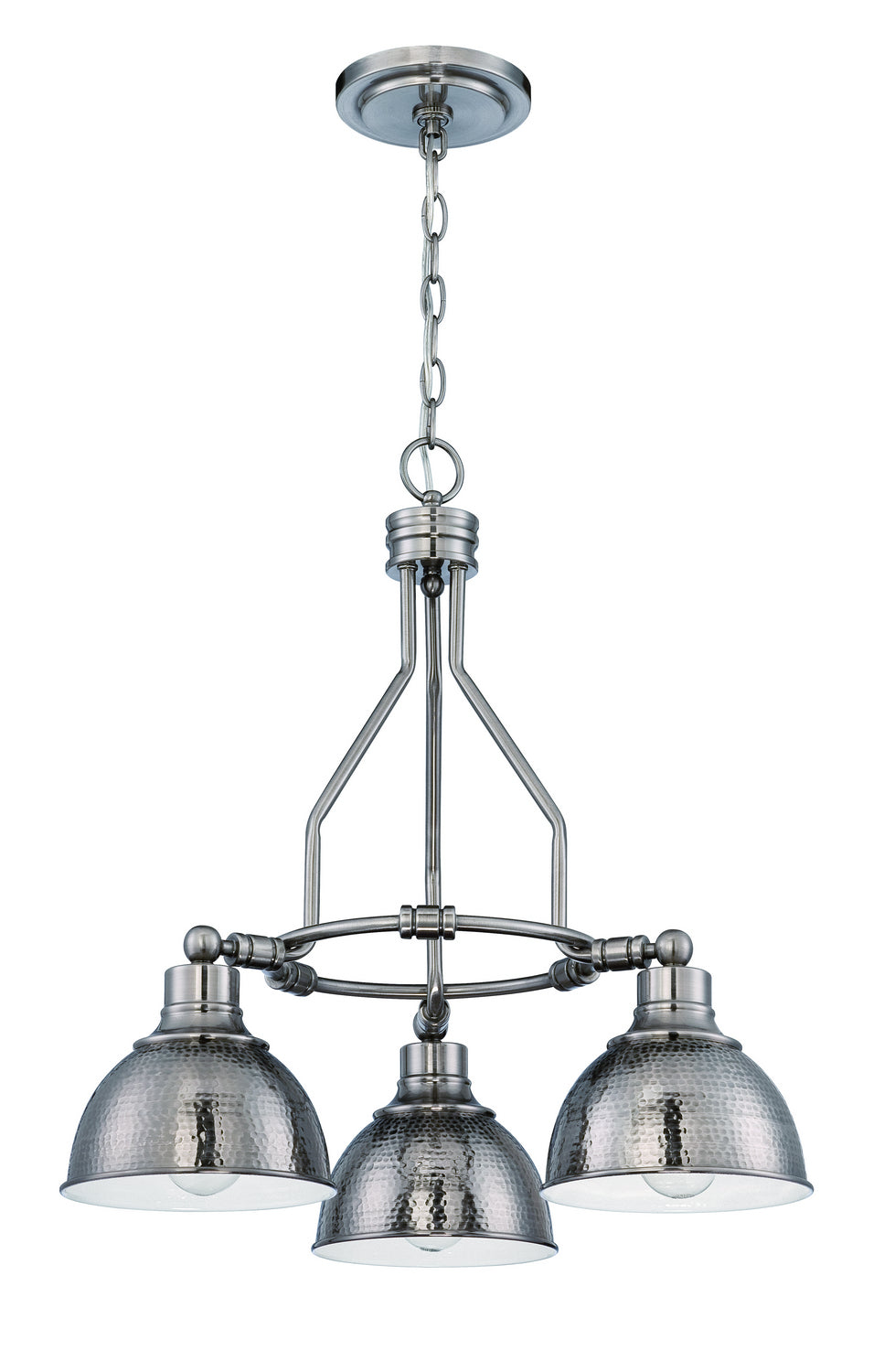 Timarron Three Light Chandelier in Antique Nickel - available from The Lighting Shoppe, trusted by Canadian homeowners
