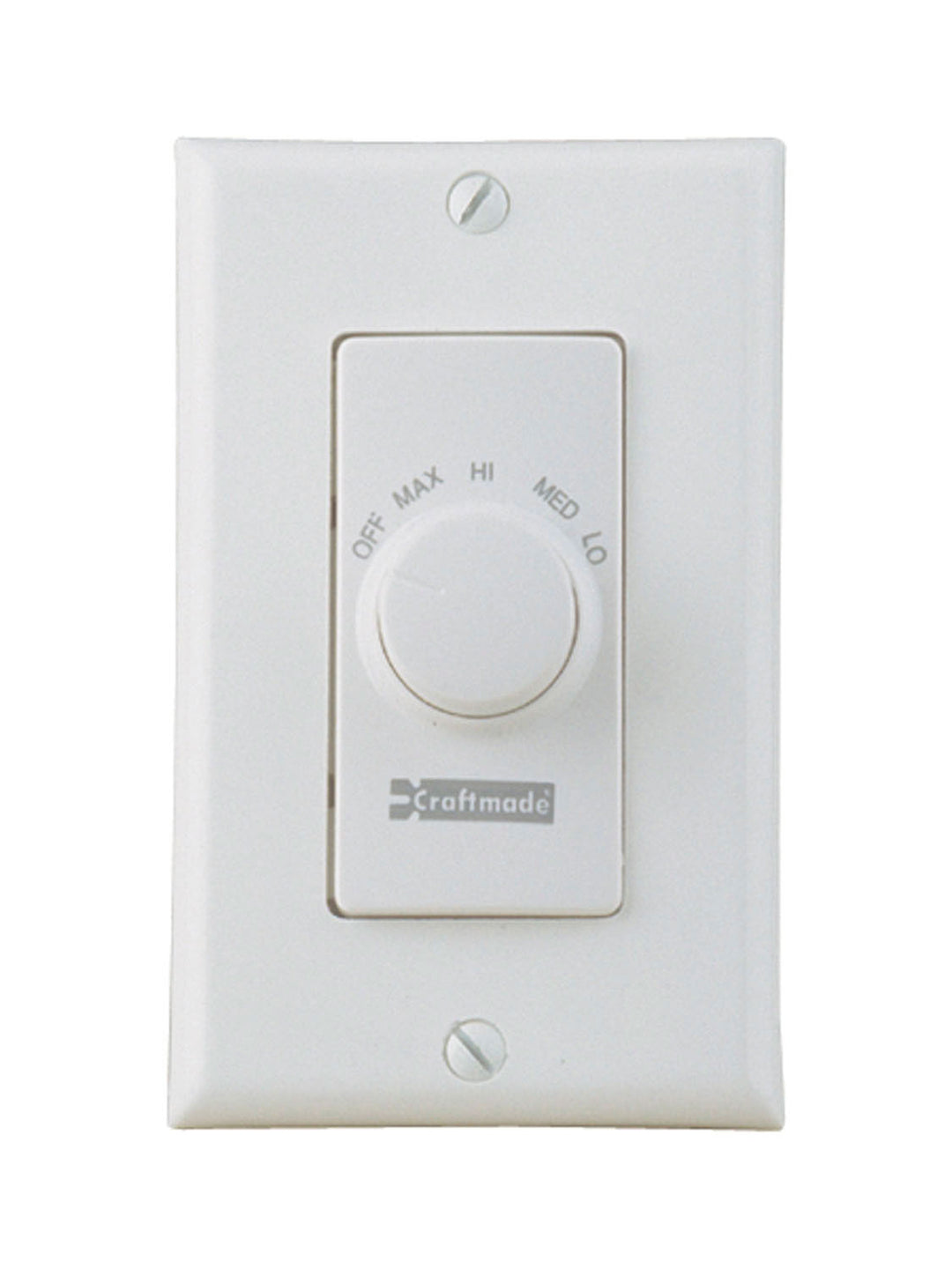 4 SpeedFan/2 Light Control 4 Speed Fan Control w/Decorative Plate in White - available from The Lighting Shoppe, trusted by Canadian homeowners