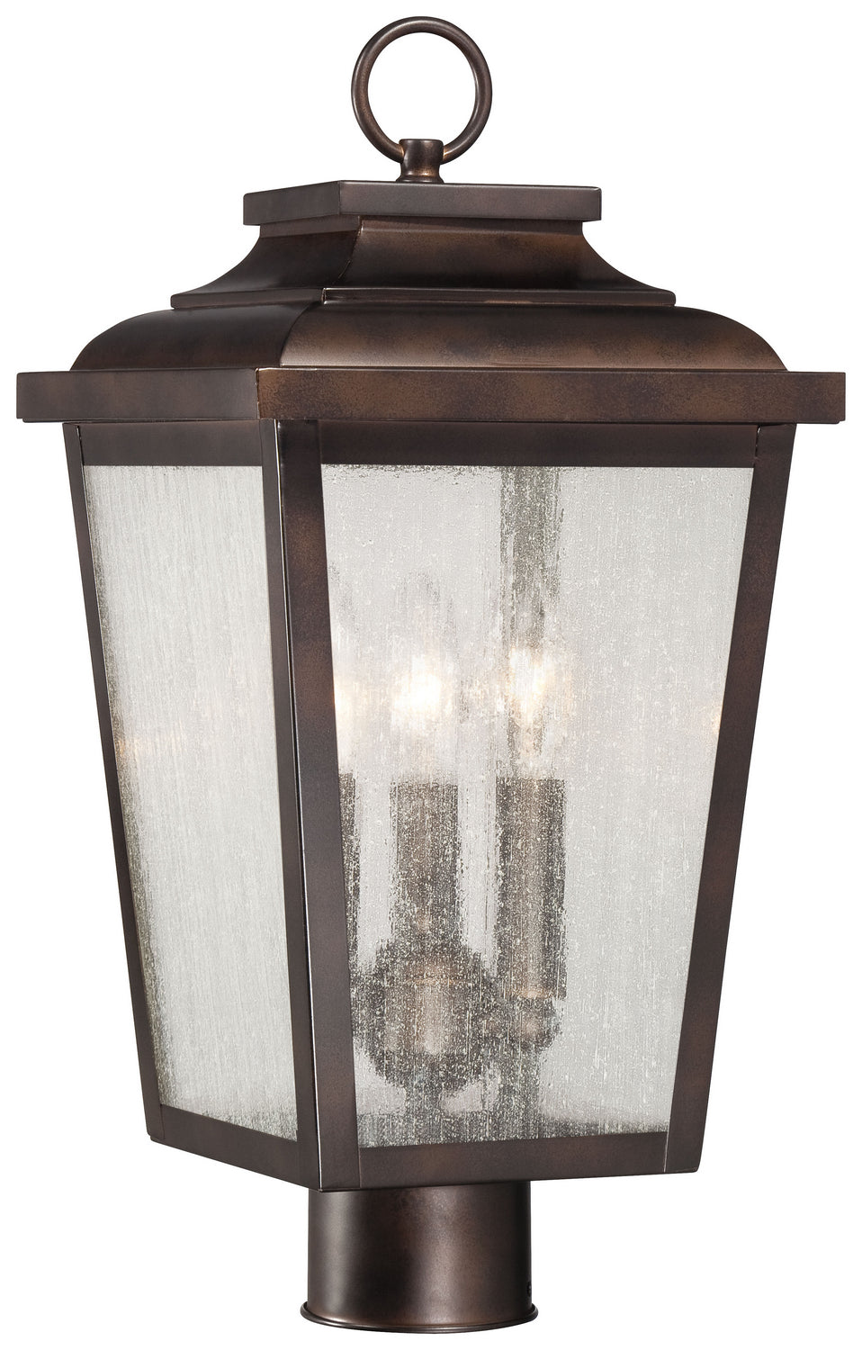 Irvington Manor Three Light Post Mount in Chelesa Bronze - available from The Lighting Shoppe, trusted by Canadian homeowners