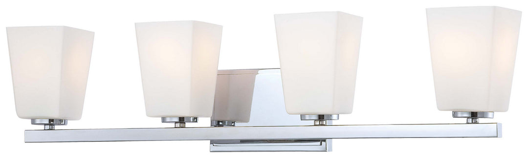 City Square Four Light Bath in Chrome - available from The Lighting Shoppe, trusted by Canadian homeowners