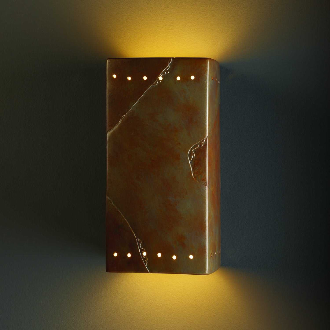 Ambiance Lantern in Tierra Red Slate Justice Designs