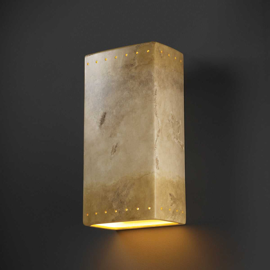 Ambiance Lantern in Greco Travertine Justice Designs