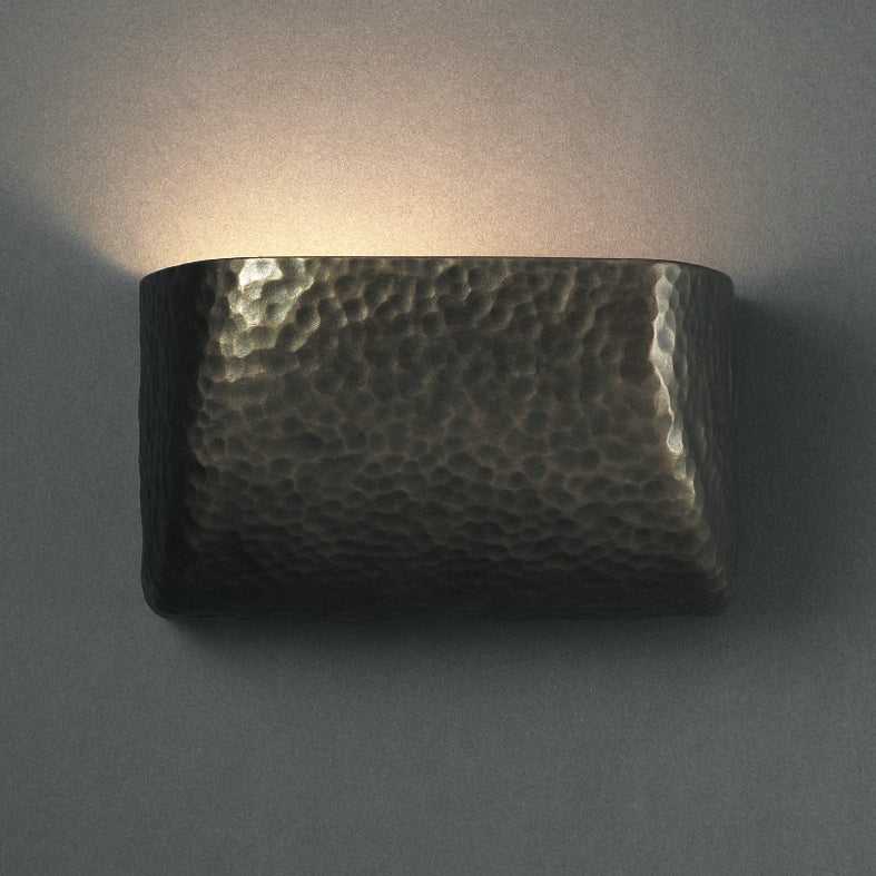 Ambiance Lantern in Hammered Brass Justice Designs