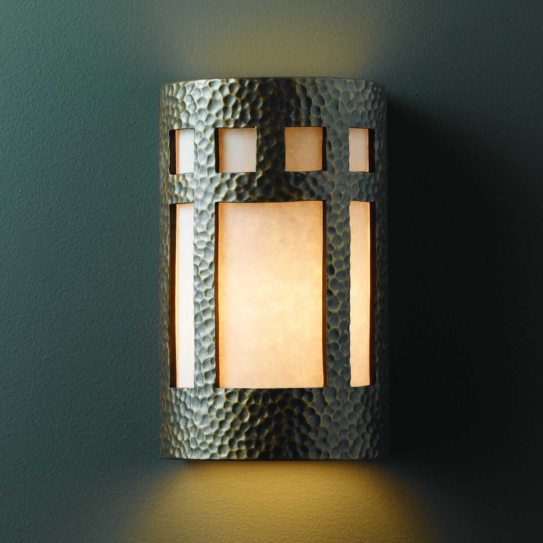 Ambiance Lantern in Hammered Brass Justice Designs