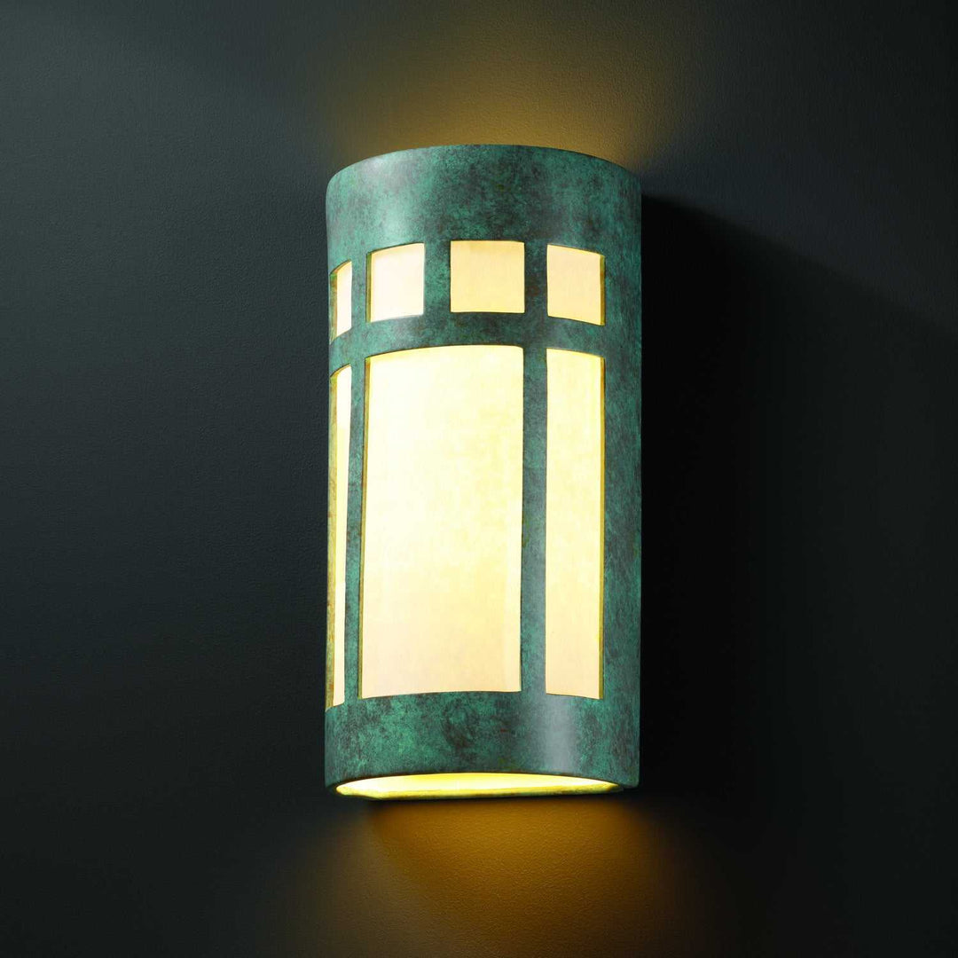 Ambiance Lantern in Verde Patina Justice Designs