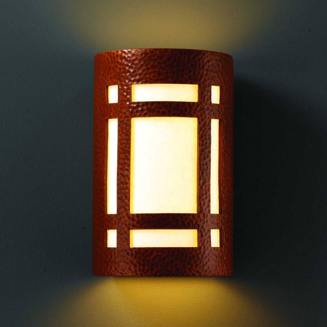 Ambiance Lantern in Hammered Copper Justice Designs