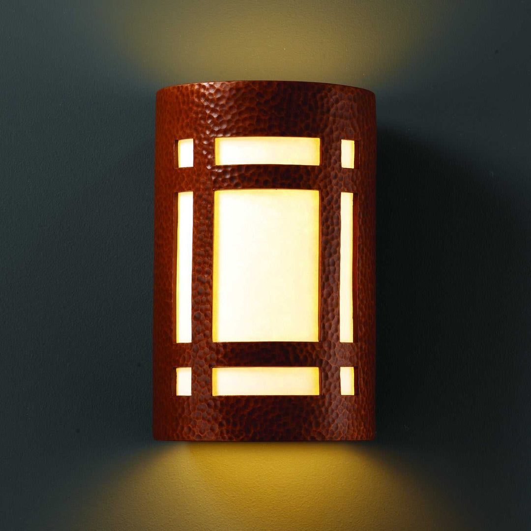 Ambiance Lantern in Hammered Copper Justice Designs