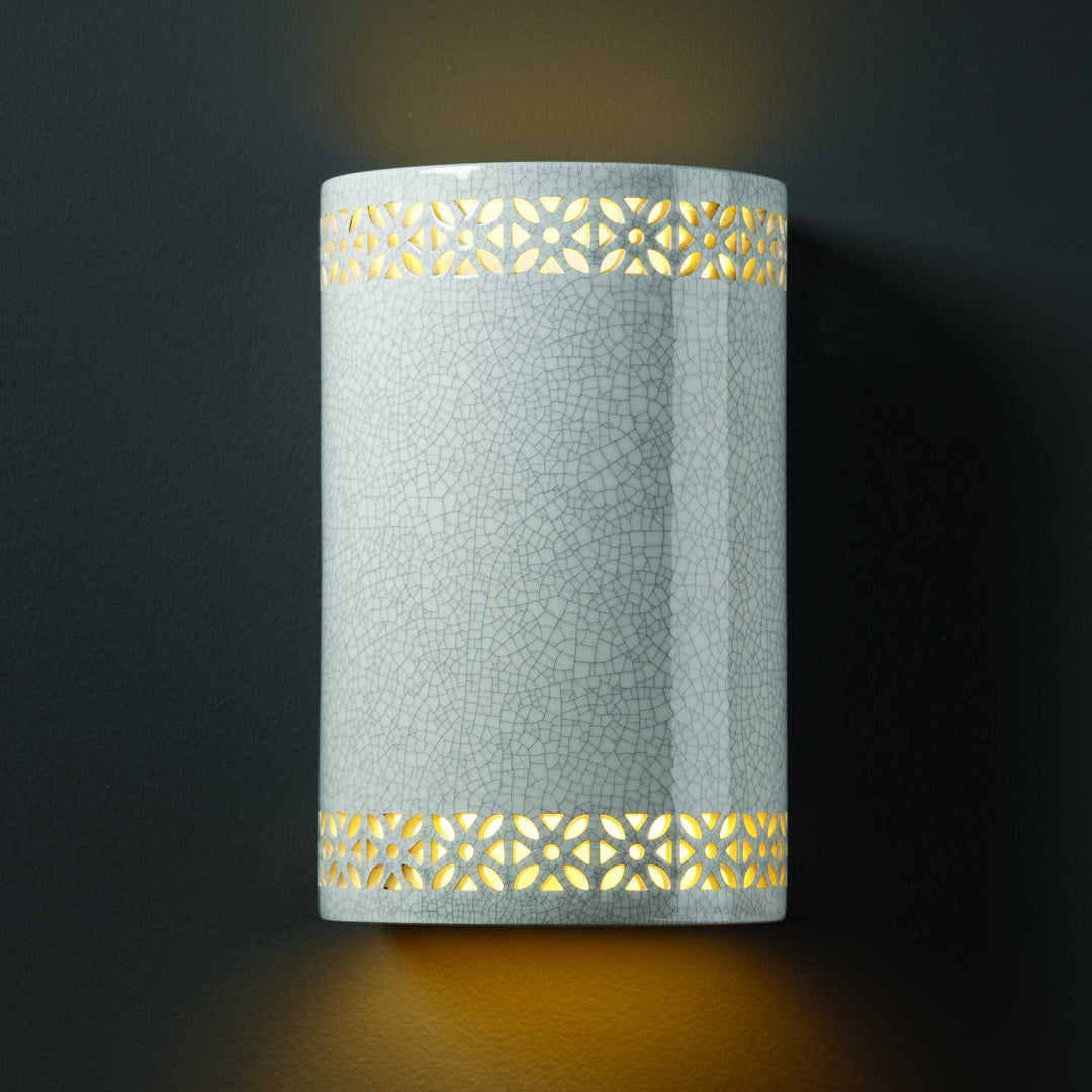 Ambiance Lantern in White Crackle Justice Designs