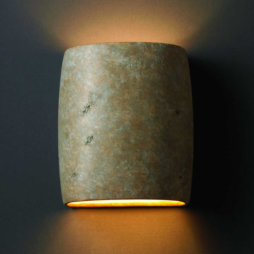 Ambiance Wall Sconce in Mocha Travertine Justice Designs