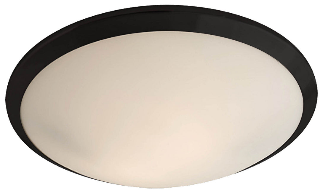 Essex Two Light Flush Mount in Graphite And Opal Glass - available from The Lighting Shoppe, trusted by Canadian homeowners