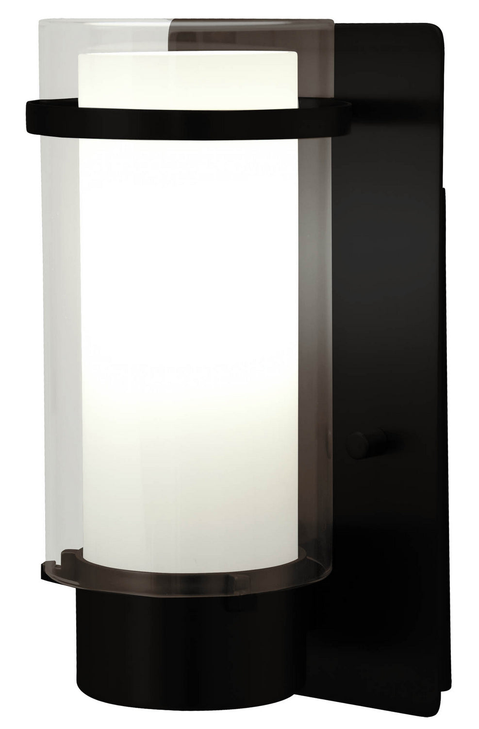 Essex One Light Wall Sconce in Graphite w/Half Opal Glass - available from The Lighting Shoppe, trusted by Canadian homeowners