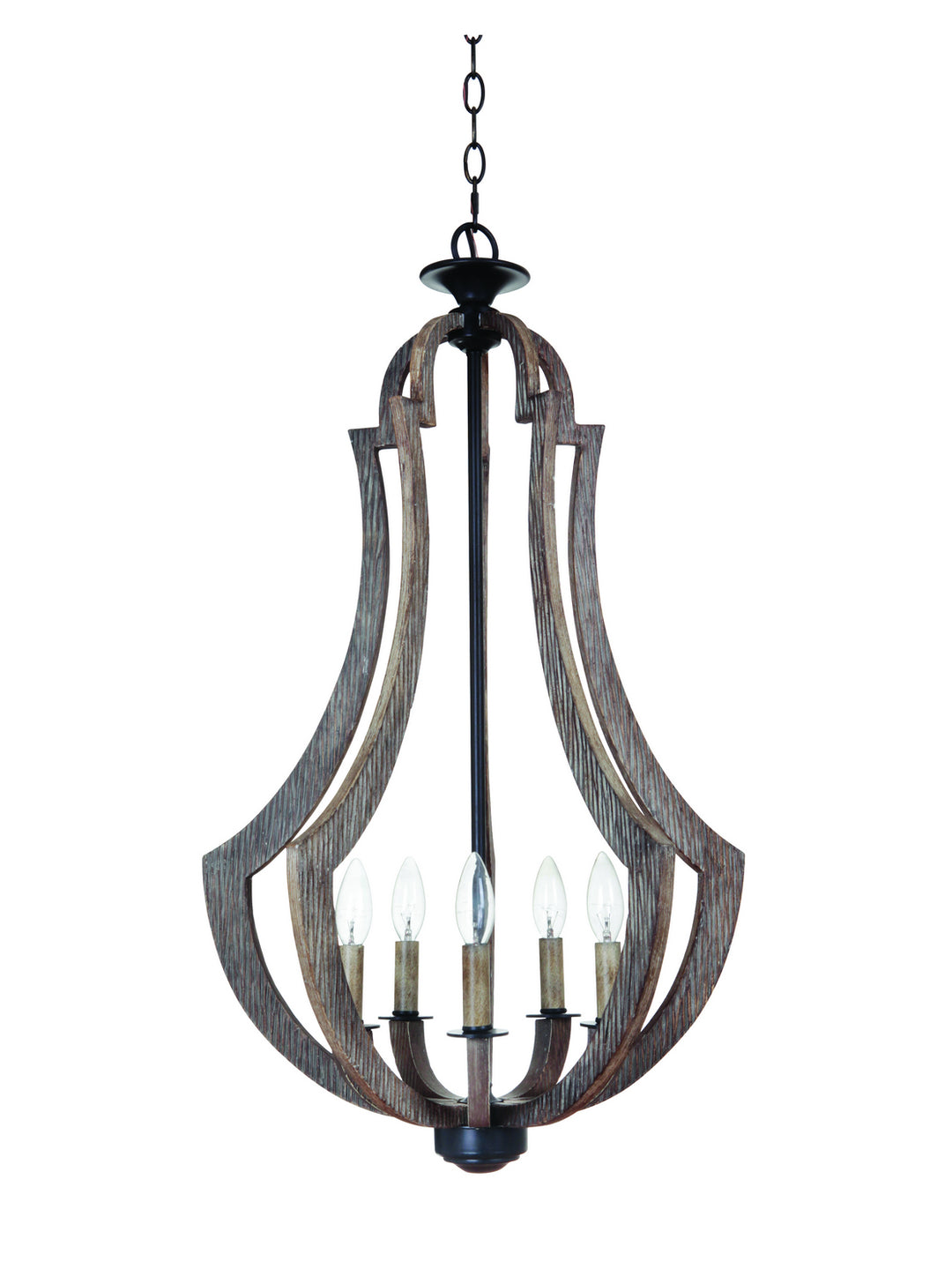 Winton Five Light Foyer Chandelier in Weathered Pine - available from The Lighting Shoppe, trusted by Canadian homeowners