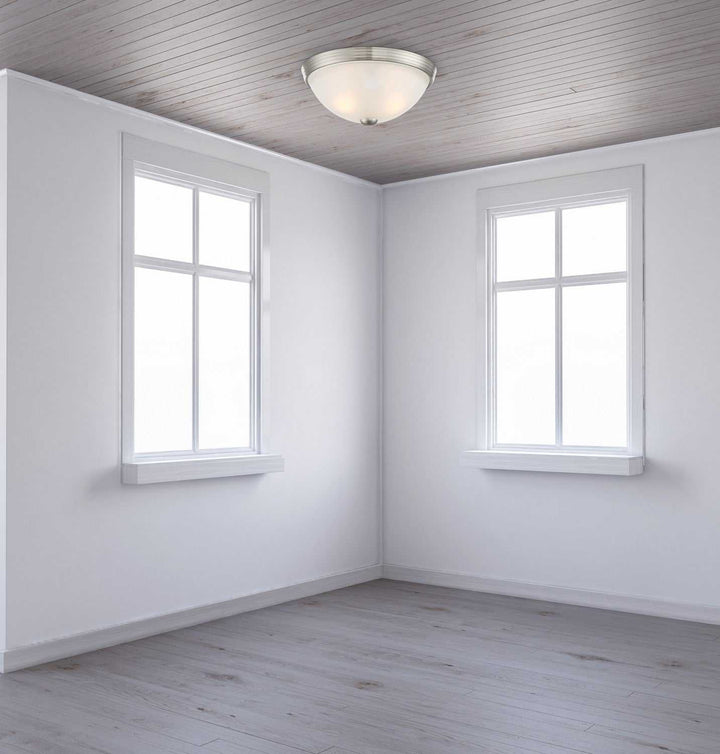 Flush Mount Two Light Flush Mount in Satin Nickel Savoy House