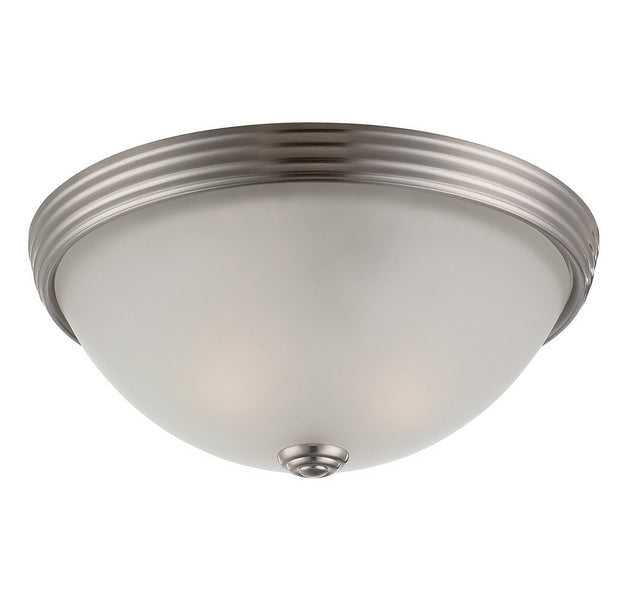 Flush Mount Two Light Flush Mount in Satin Nickel Savoy House