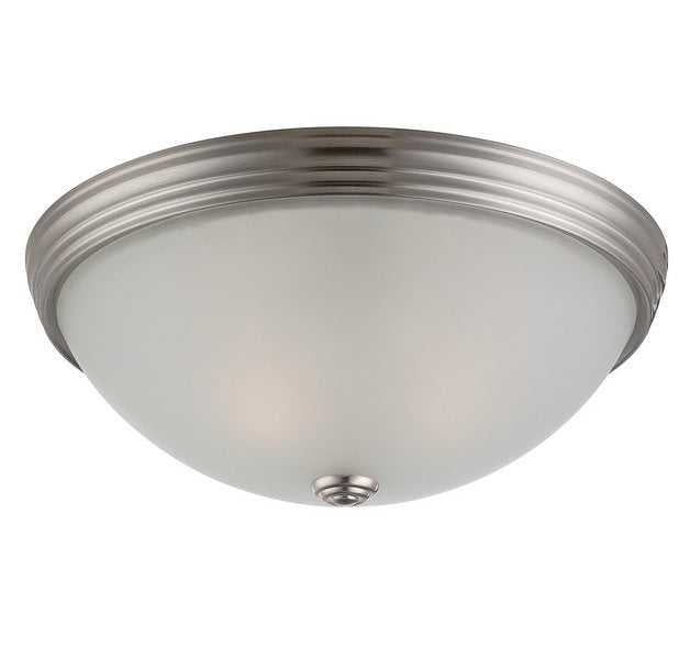 Flush Mount Two Light Flush Mount in Satin Nickel Savoy House