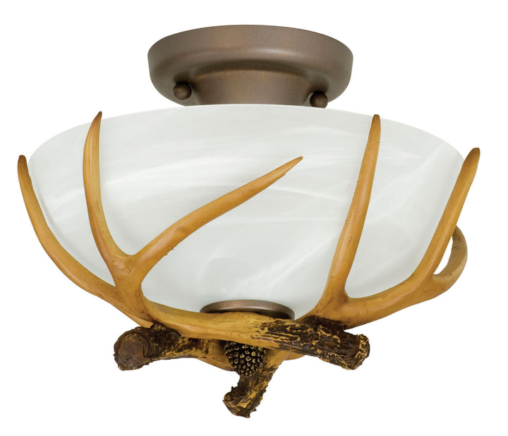 X1611 flush Two Light Semi Flush Mount in European Bronze - available from The Lighting Shoppe, trusted by Canadian homeowners
