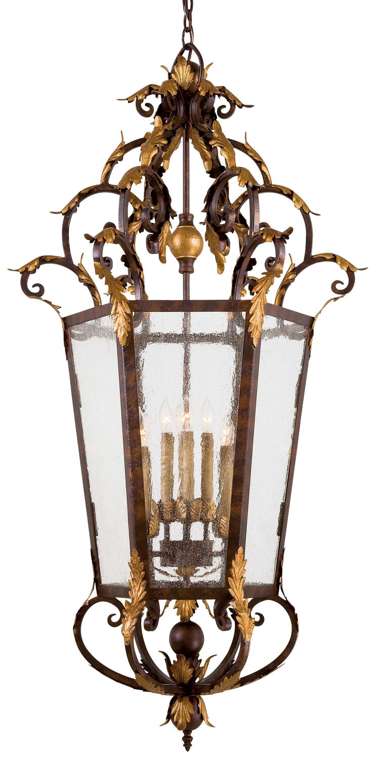 Zaragoza Eight Light Foyer Pendant in Golden Bronze - available from The Lighting Shoppe, trusted by Canadian homeowners